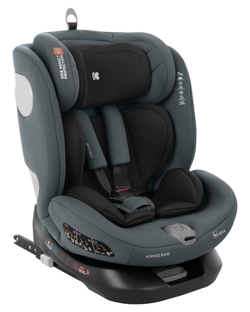 Стол За Кола 40-150 См I-Moove I-Size Dark Grey - Група 0+/1/2/3 (0-36Кг) - Kikkaboo - BebeMama