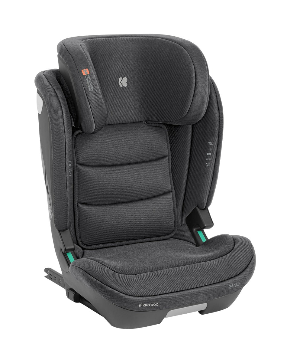 Стол За Кола 100-150 См I-Scout I-Size Dark Grey - Група 2/3 (15-36Кг) - Kikkaboo - BebeMama