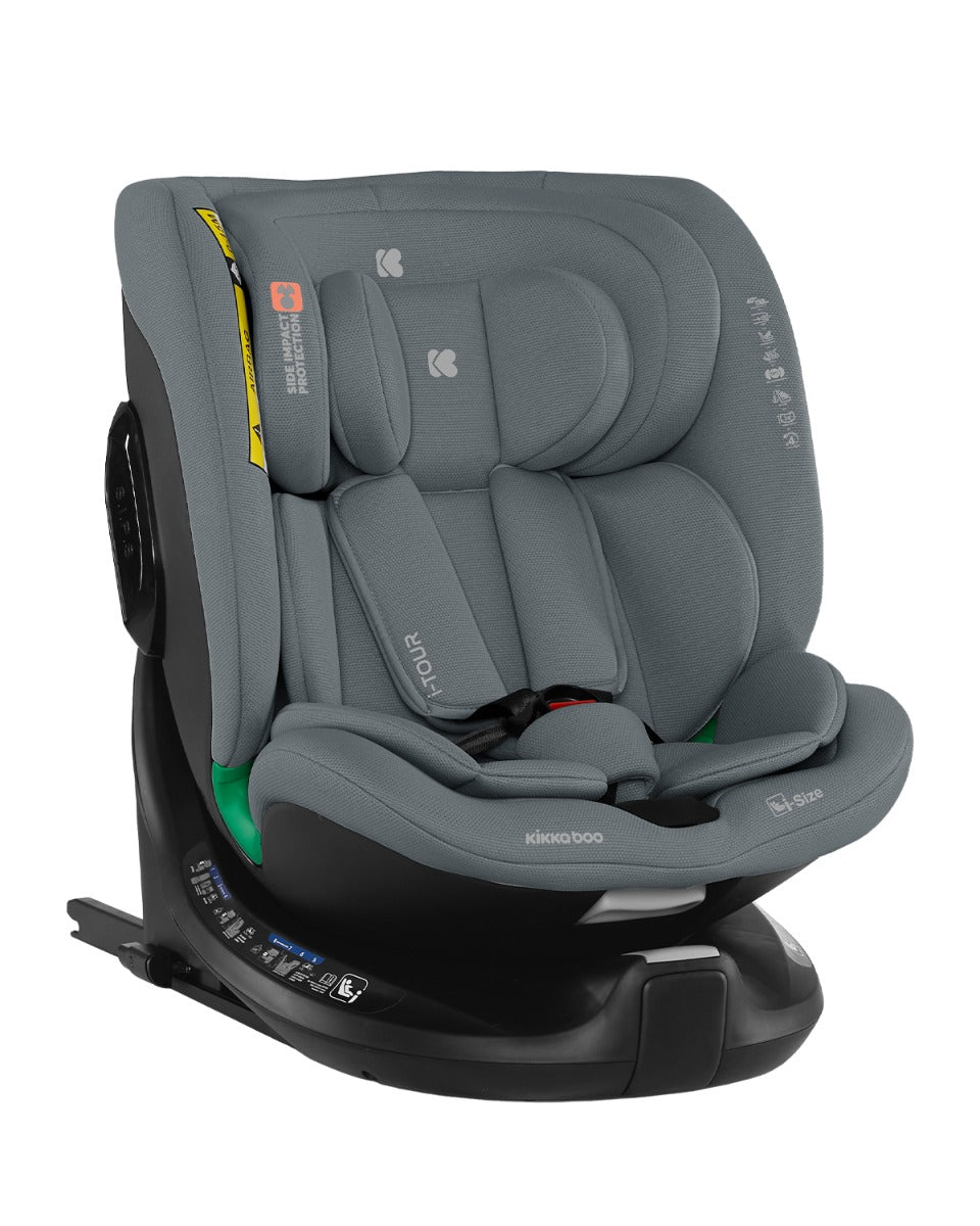 Стол За Кола 40-150 См I-Tour I-Size Dark Grey - Група 0+/1/2/3 (0-36Кг) - Kikkaboo - BebeMama