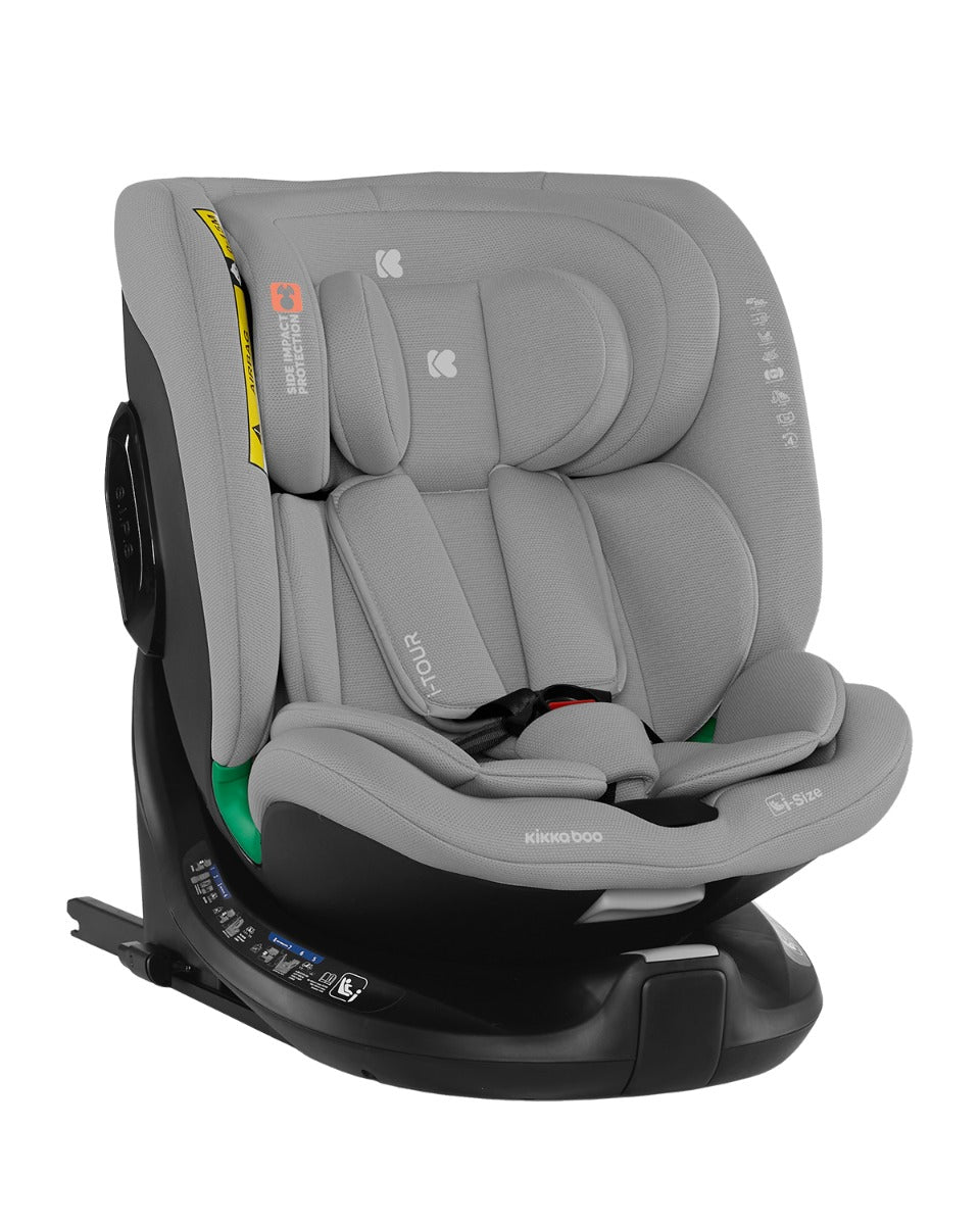 Стол За Кола 40-150 См I-Tour I-Size Light Grey - Група 0+/1/2/3 (0-36Кг) - Kikkaboo - BebeMama