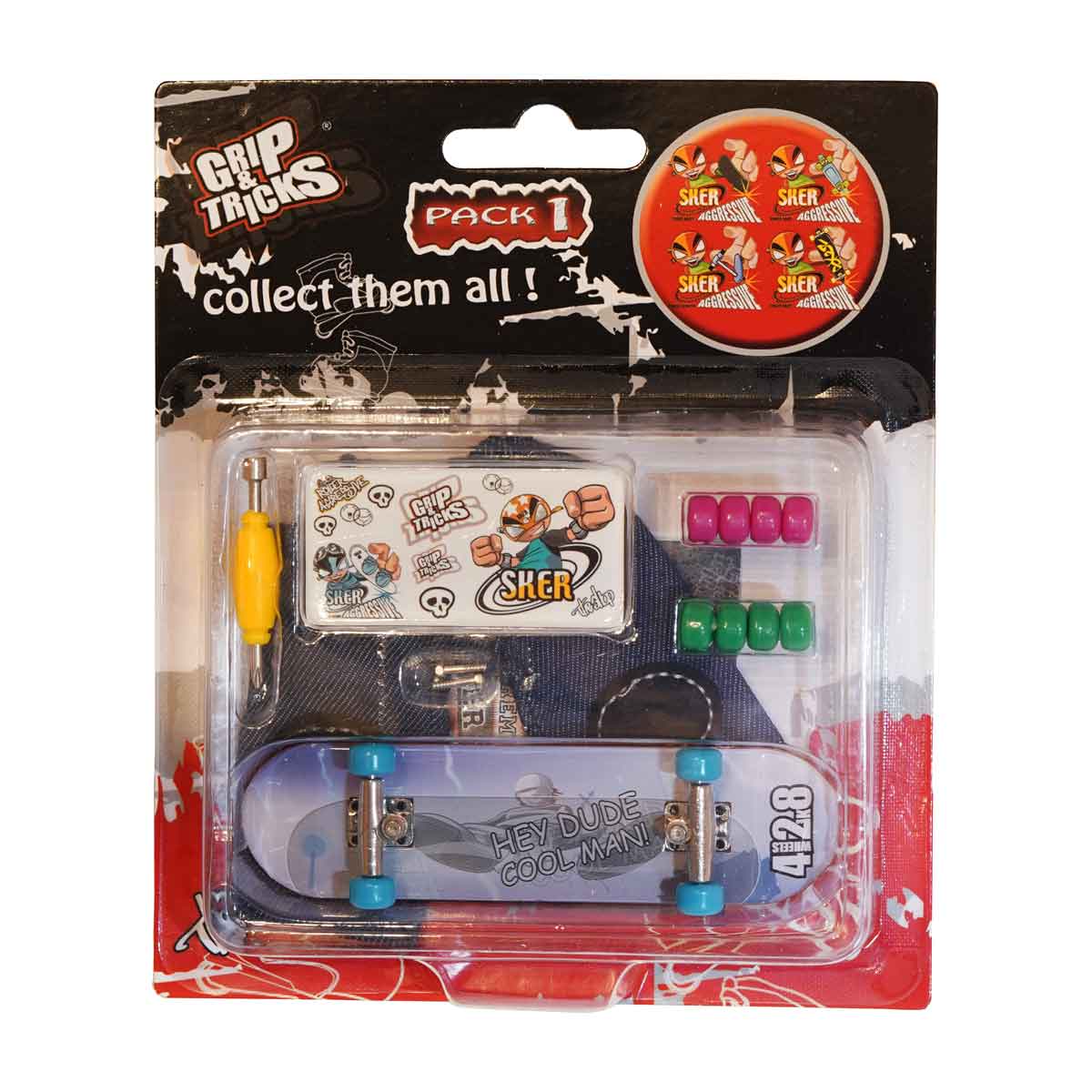 Играчка За Пръсти Skateboard, Син - Петрушки - Grip & Tricks - BebeMama