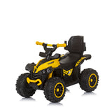 Количка За Яздене С Дръжка "Atv" Жълта --- BebeMama