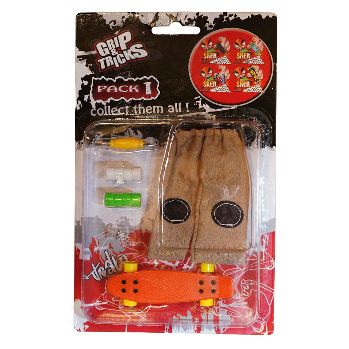 Комплект Играчка За Пръсти Penny Board Оранжев - Петрушки - Grip & Tricks - BebeMama