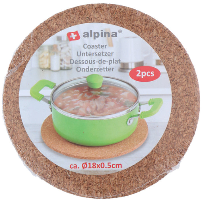 Коркови Подложки Alpina ⌀ 18 Х 0.5 См Кръгли 2 Бр. --- BebeMama