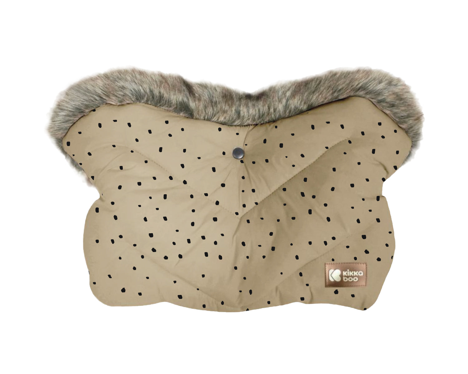 Ръкавица За Количка Luxury Fur Dots Beige --- BebeMama