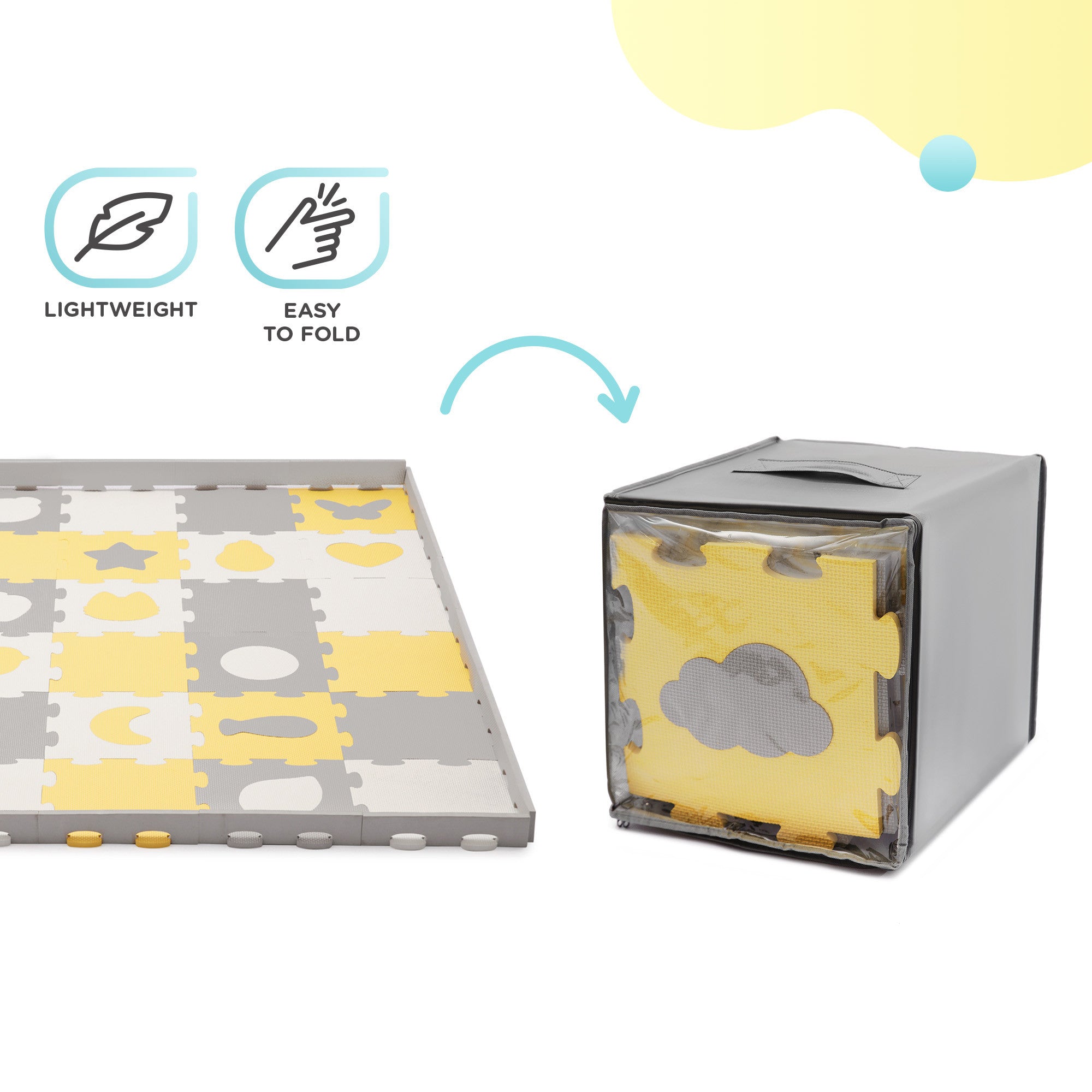 Мек Пъзел С Форми Kinderkraft Luno Shapes Жълт --- BebeMama