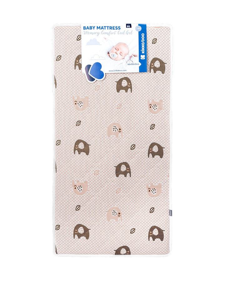 Матрак Memory Comfort Cool Gel 60Х120Х12См Elephants Зелен -  -  - BebeMama