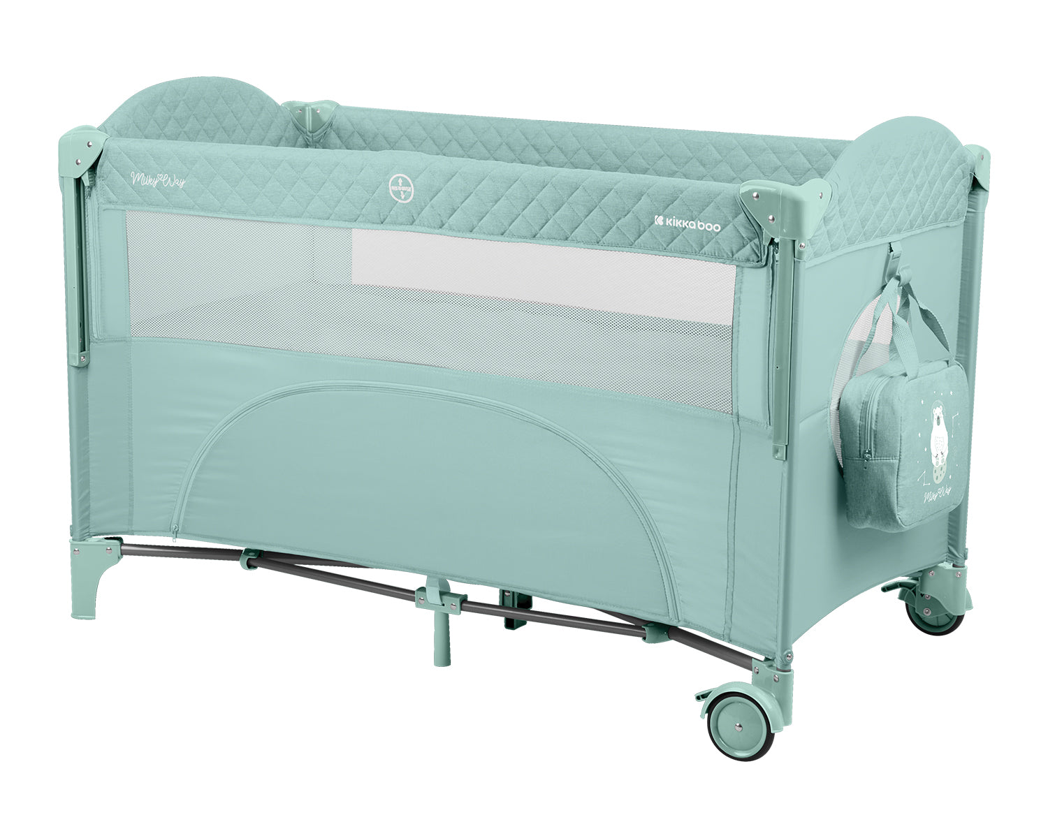 Кошара На Две Нива Milky Way Mint 2023 - Сгъваеми Кошари 2 Нива - Kikkaboo - BebeMama