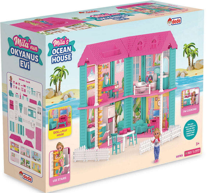 Морската Къща На Мила С Кукла 54X39X18 См - Кукли И Аксесоари - Thesmileofyourbaby - BebeMama