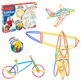 Конструктор Машини Бамбукови Пръчици 300 Бр. 36Х26Х6 - Строители, Мозайки И Конструктори - Thesmileofyourbaby - BebeMama