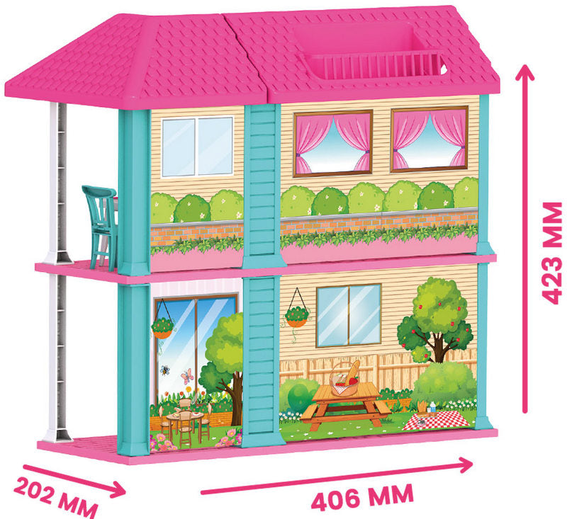 Мечтаната Къща На Мила На 2 Етажа 45X30X15 Cm --- BebeMama