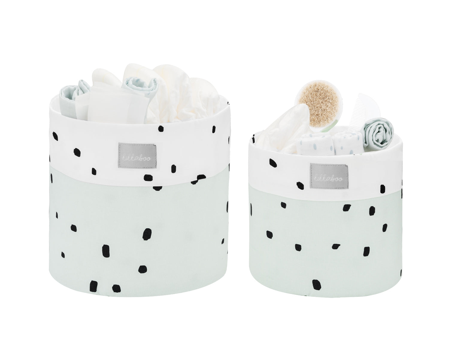 Комплект Кош За Аксесоари 2 Бр - 22См И 18См Bear With Me Mint --- BebeMama