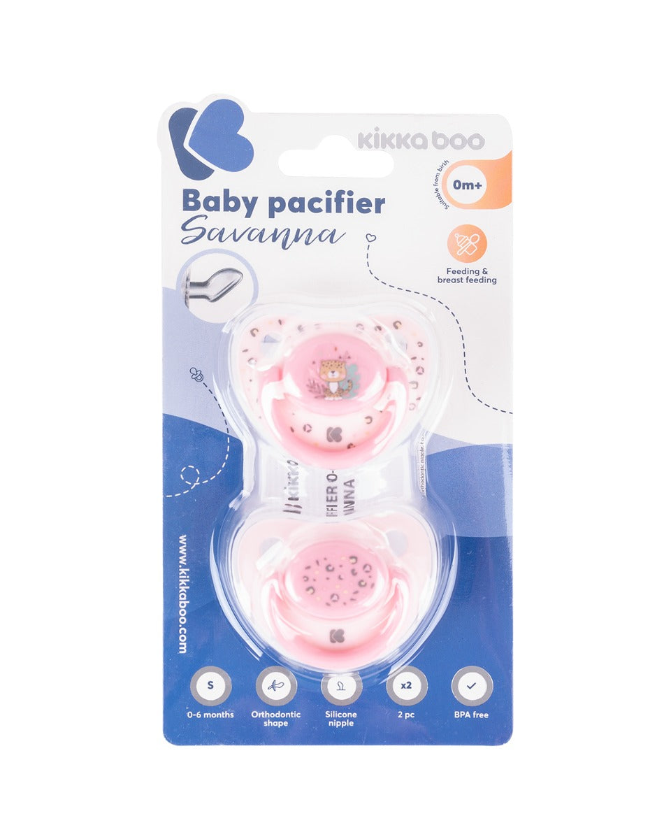 Залъгалка 0-6М Savanna Pink 2Бр --- BebeMama