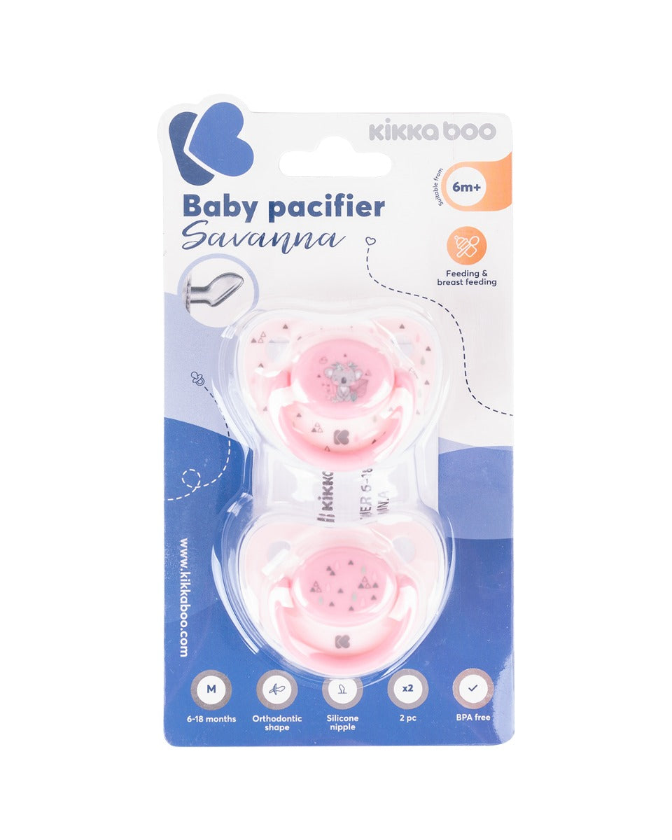 Залъгалка 6-18М Savanna Pink 2Бр --- BebeMama