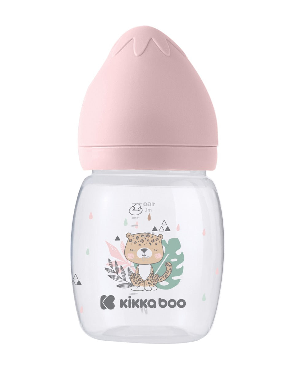 Шише Рр 180Мл Savanna Pink - Шишета За Хранене - Kikkaboo - BebeMama