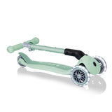 Сгъваема Еко Тротинетка С 3 Колела Globber Junior Foldable Lights Ecologic - Цвят Пистачио --- BebeMama