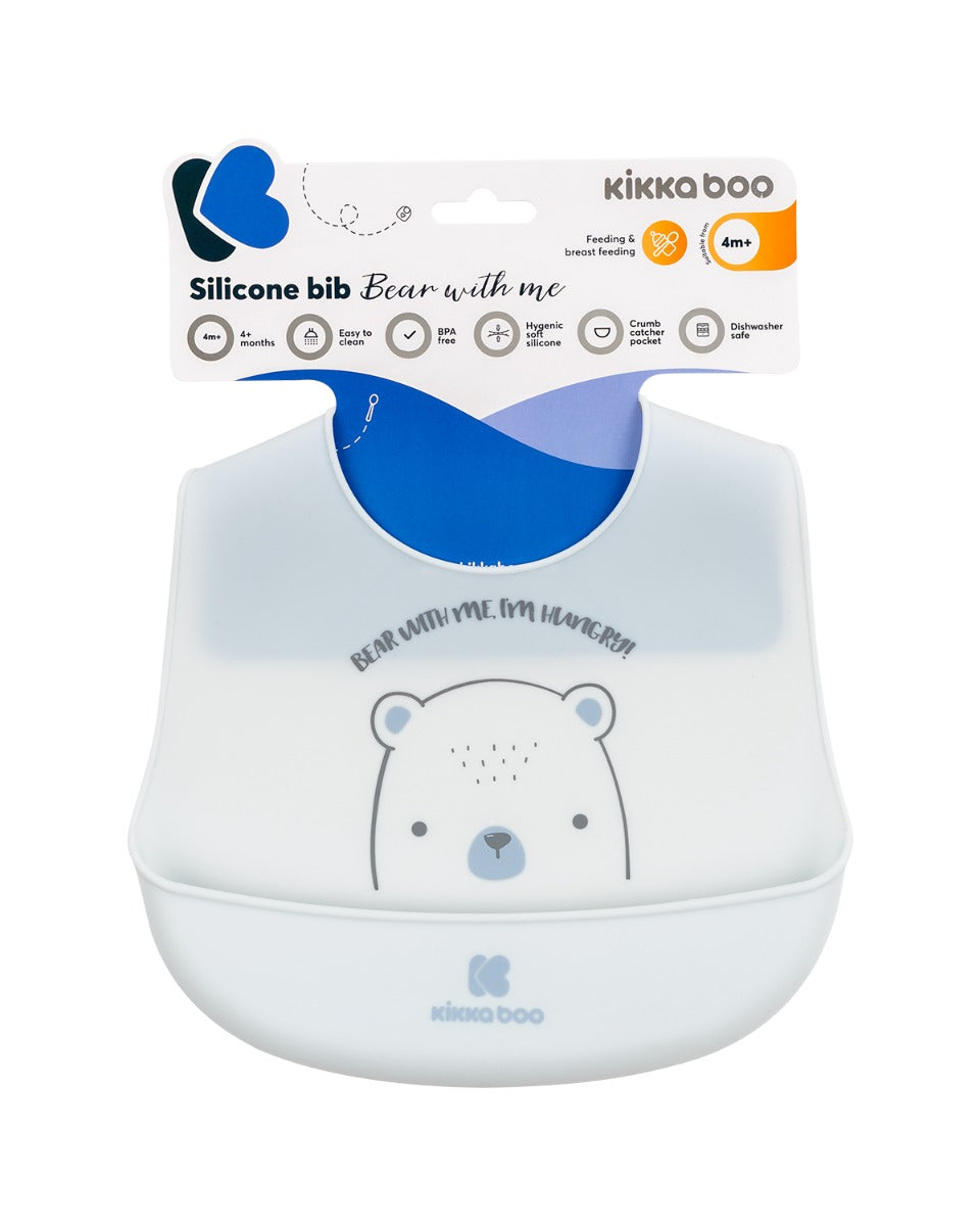 Лигавник Силиконов Bear With Me Син --- BebeMama