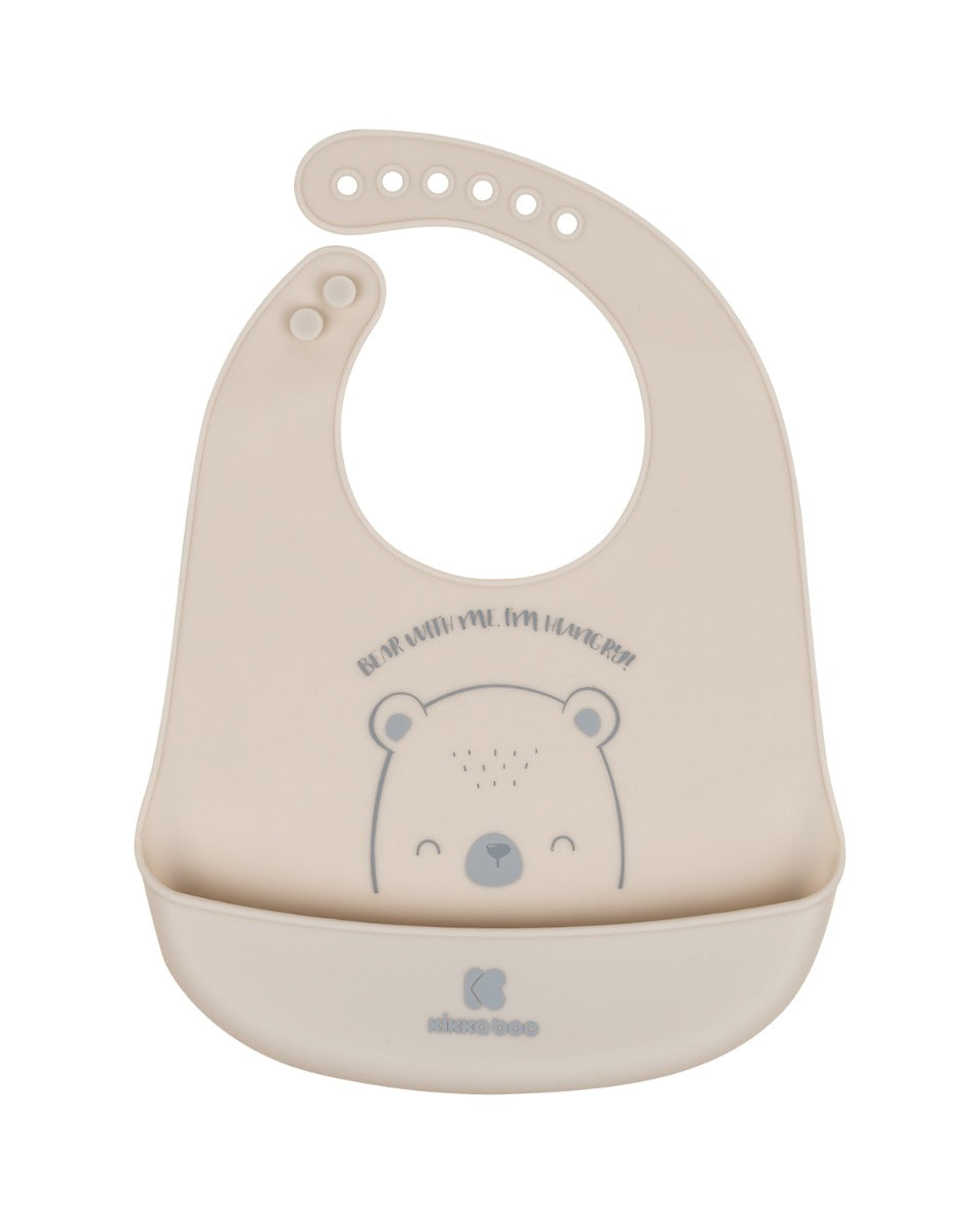 Лигавник Силиконов Bear With Me Grey --- BebeMama