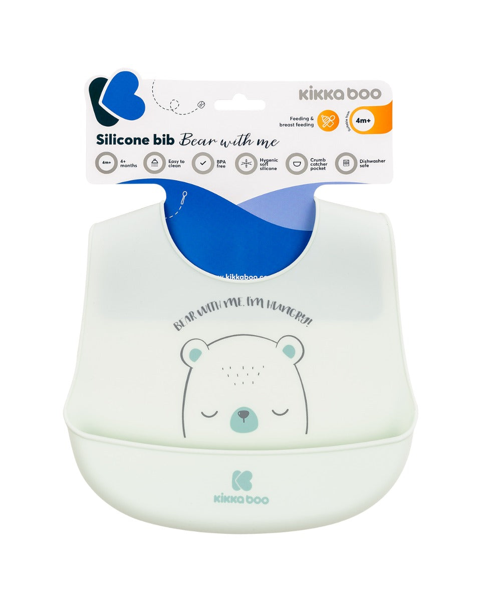 Лигавник Силиконов Bear With Me Mint --- BebeMama