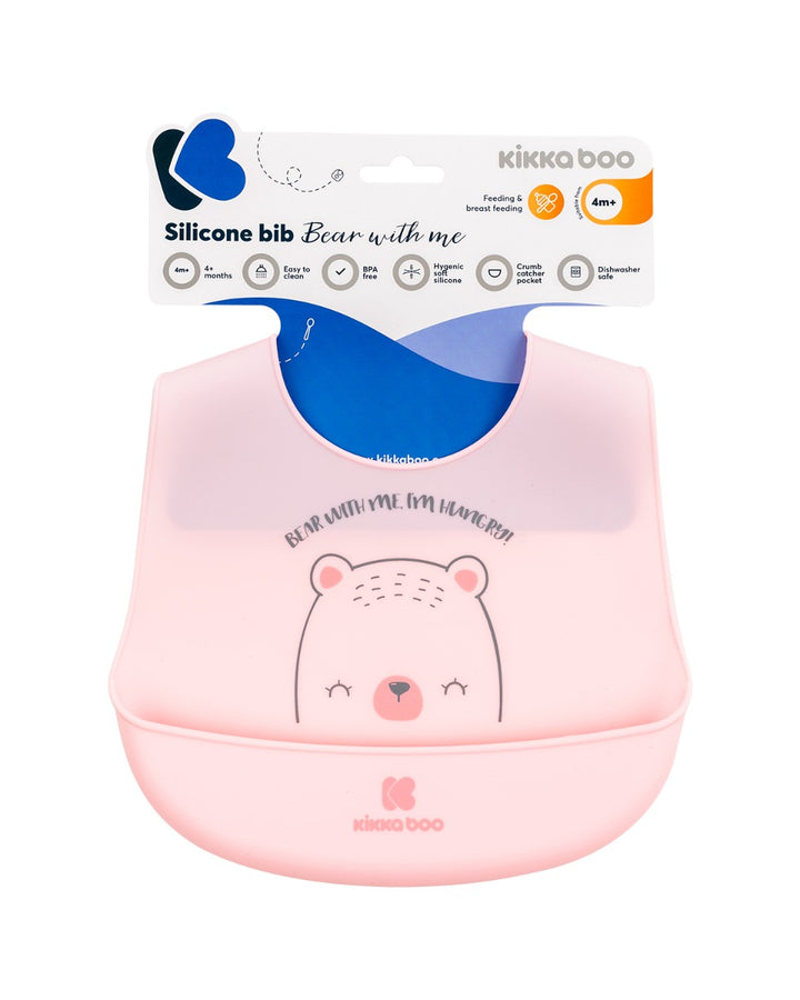 Лигавник Силиконов Bear With Me Pink -  -  - BebeMama