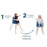 Столче За Хранене Thermobaby Youpla 2В1 Синьо --- BebeMama