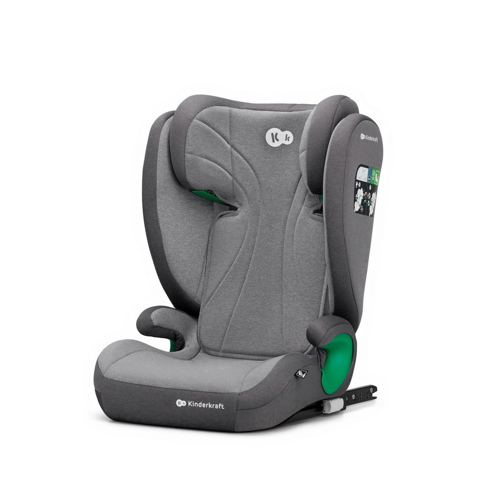 Столче За Кола Kinderkraft Junior Fix 2 I-Size Rocket Grey - Група 2/3 (15-36Кг) - Kinderkraft - BebeMama
