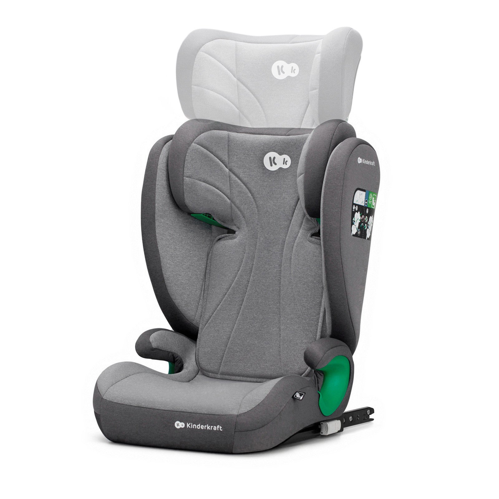 Столче За Кола Kinderkraft Junior Fix 2 I-Size Rocket Grey --- BebeMama