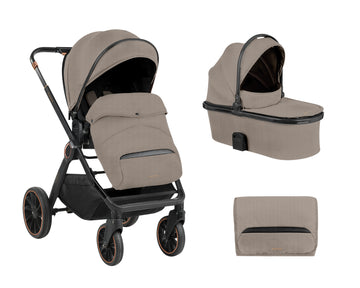 Комбинирана Количка 2В1 С Кош За Новородено Tiffany Beige 2024 -  -  - BebeMama