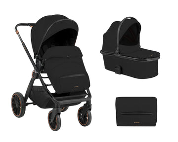 Комбинирана Количка 2В1 С Кош За Новородено Tiffany Black 2024 -  -  - BebeMama