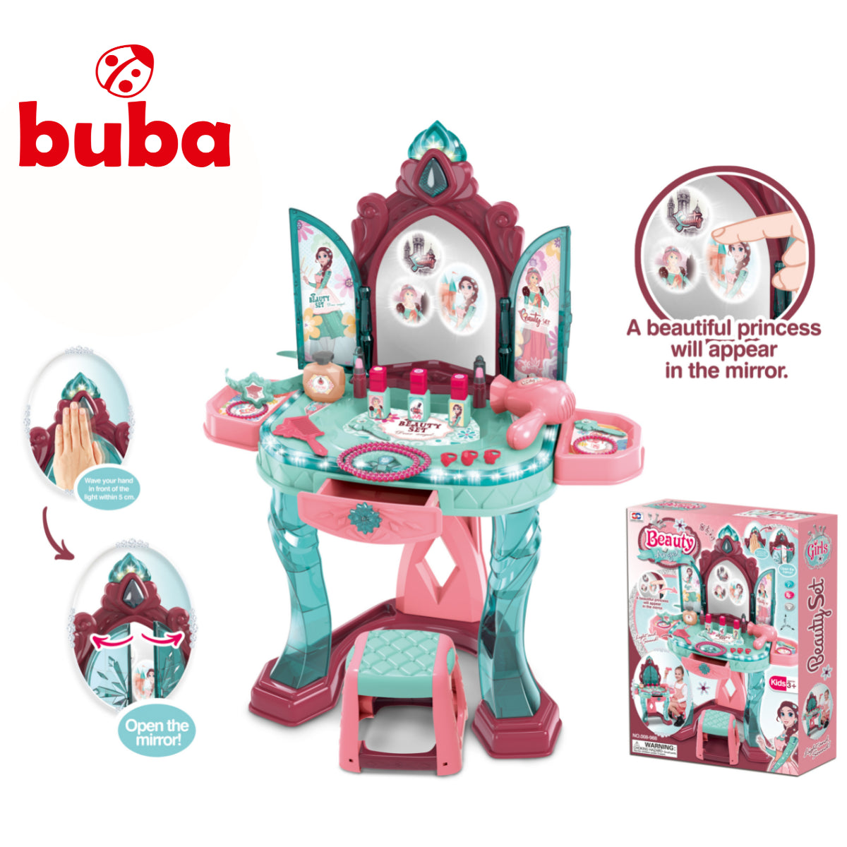 Тоалетка За Деца Buba Beauty 008-988 Принцеси --- BebeMama