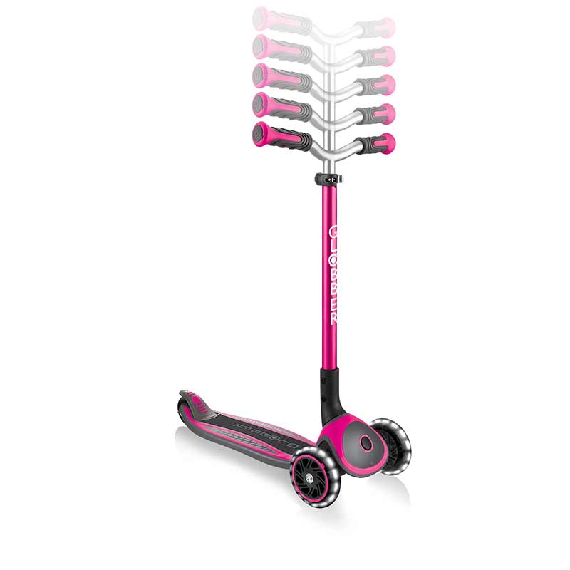 Тротинетка С 3 Колела Globber Master Lights Розова --- BebeMama